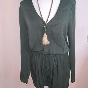 Boho long sleeve romper